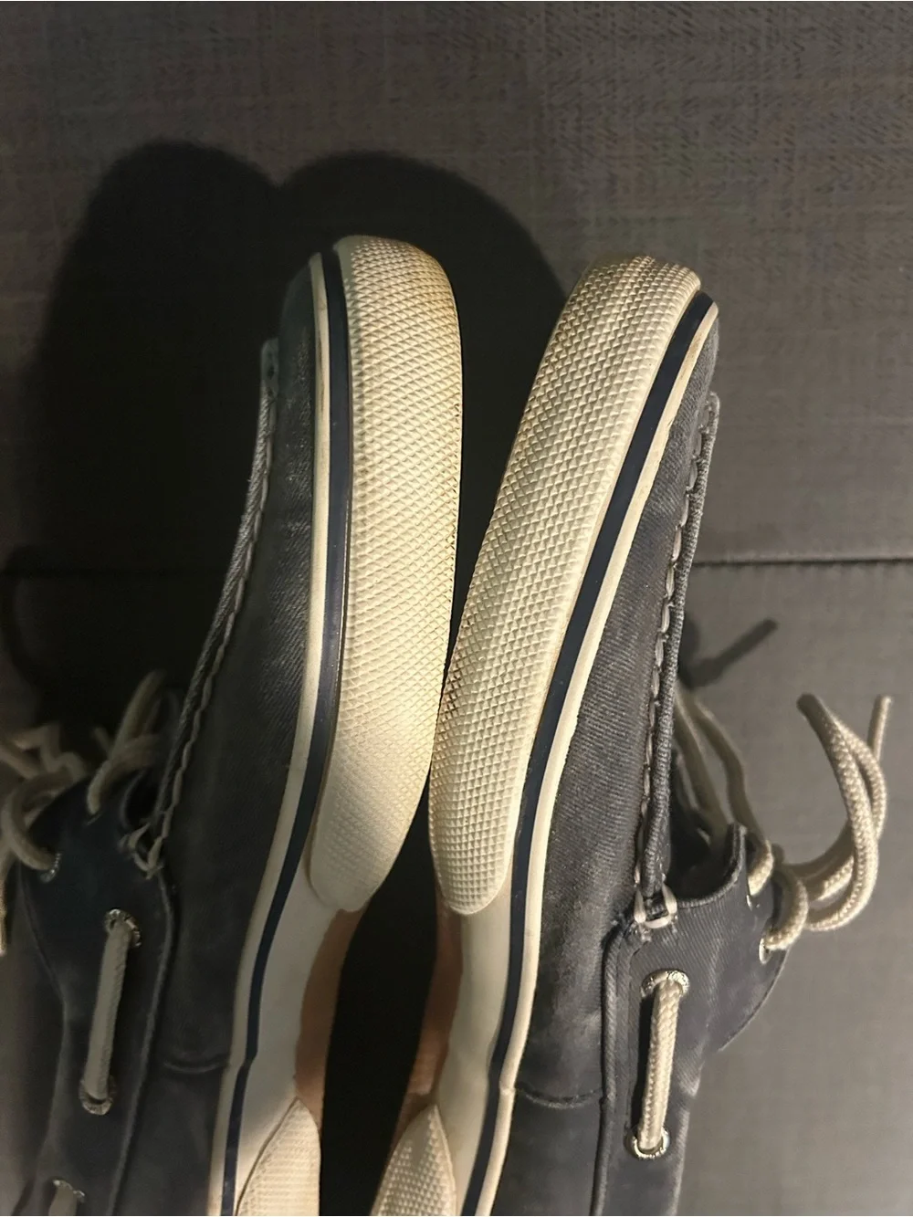 Sperry Men’s Navy Boat Shoes - Classic Lace-Up Deck Shoes size 10